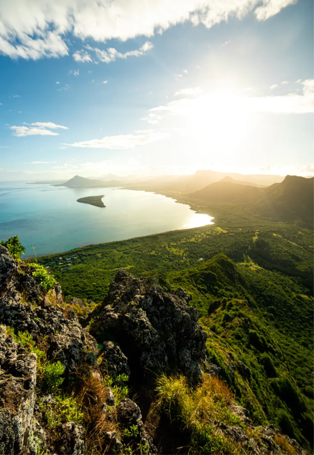 photo mauritius now vue sur le lagon ile maurice depuis montagne